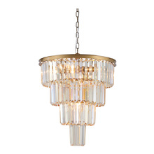 Bonfield Crystal Tiered 6 Light Chandelier